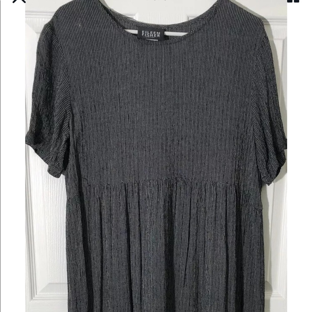Eileen Fisher Short Sleeve Rayon Dress Size L